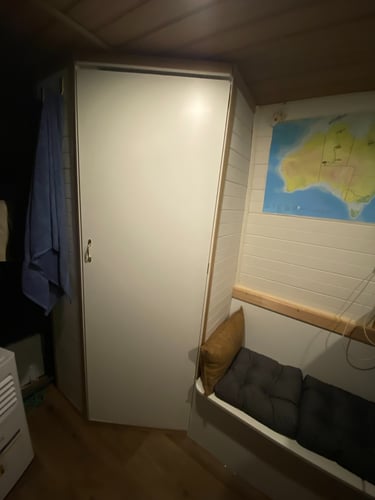 white door with golden handle