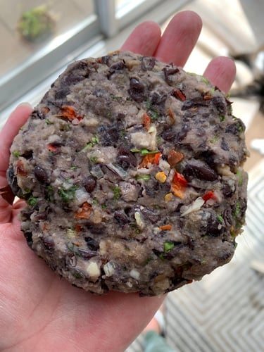 uncooked brilliant black bean burger