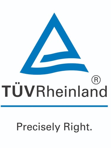 TüV Rheinland logo, blue triangle