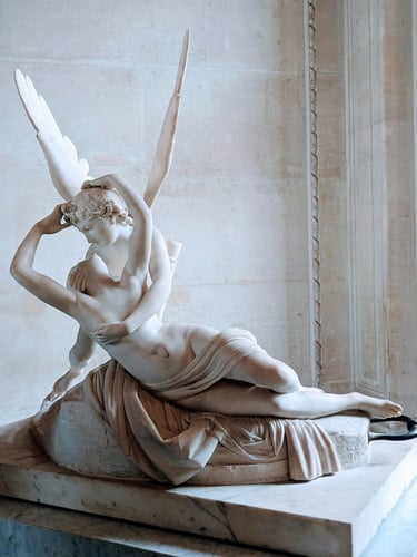escultura eros beso
