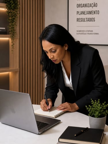 Cristiane, especialista em BPO Financeiro, realizando atendimento personalizado