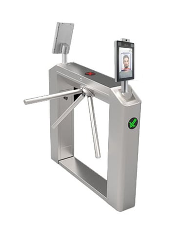  Control de Acceso Peatonal / Torniquete Bidireccional de Diseño Delgado con Una pieza