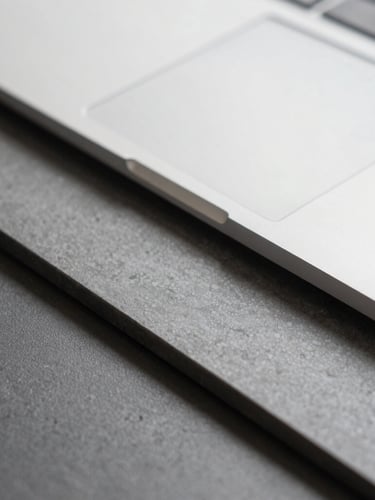 Macro detail of structured patterns on a modern minimalist workspace, soft natural daylight, sharp focus, 35mm.