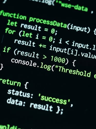 Macro shot of a high-end Android flagship screen displaying a dark IDE terminal with vivid green code blocks, sharp screen glow, deep shadows, dark editorial technology photography