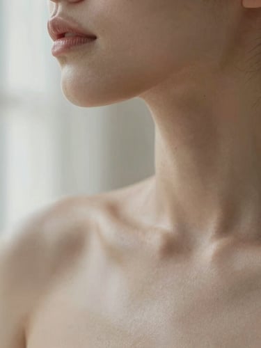 Elegant editorial photography of clean skin texture under soft natural window light, muted neutral tones, high contrast, shallow depth of field, 35mm