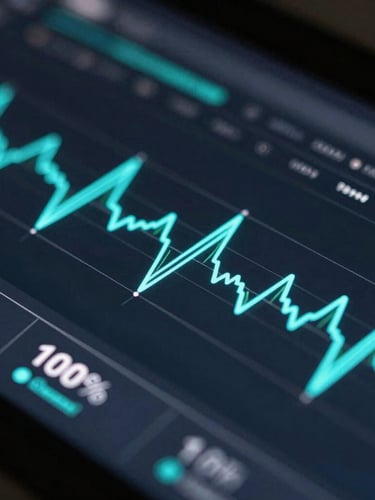 Macro close-up of a dark mode web interface displaying a 100% speed score, neon cyan data lines pulsing across a sleek dashboard, high-contrast studio lighting.
