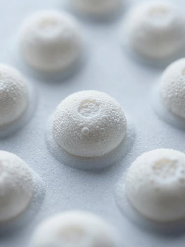 Abstract macro photography of cellular-like structures, cool clean studio lighting with high clarity.