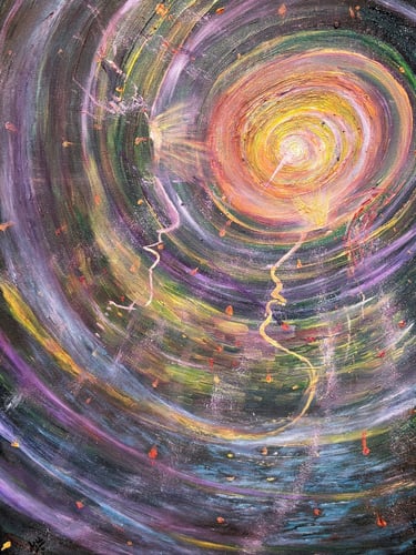 spanda oil on canvas painting by anuragk gupta