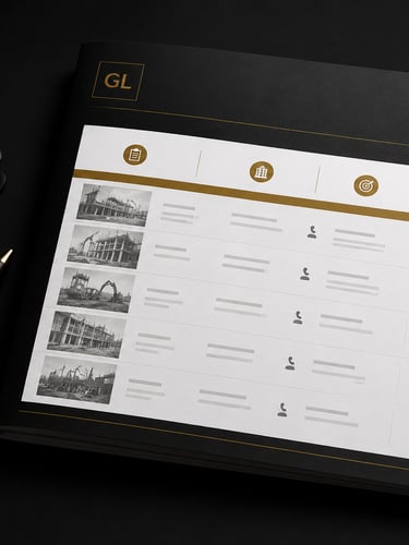 GenLemon signal intelligence brief showing selected commercial projects, contacts, permit links, and maps.