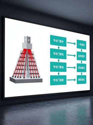 Side-by-side system architecture diagram on a large screen, left panel showing a tightly coupled monolith with red dependency lines, right panel showing decoupled event-driven services with cyan arrows, dark background, cool studio lighting, no people