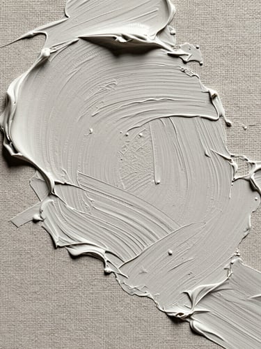 Macro detail shot of thick, high-contrast oil paint texture on linen, showing heavy impasto ridges and deep physical grooves under neutral 5000K studio light.