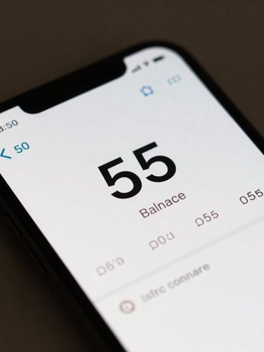Close-up of a clean digital banking app interface on a mobile screen displaying a corporate USD balance, minimalist layout, soft shadows.
