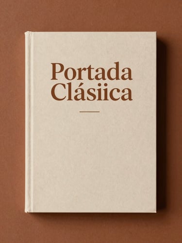 Portada de libro minimalista con fondo terracota y tipografía clásica, diseño limpio sin elementos distractores.
