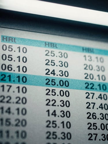 Macro close-up of a printed bus run sheet, with specific block and spread hours highlighted in teal against the off-white paper, under harsh fluorescent depot lighting, gritty high contrast, 35mm film.