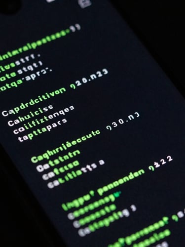 Macro shot of a high-end Android hardware screen displaying a custom minimalist dark-mode home screen layout, neon green accents, sharp focus on pixel-perfect monospaced widgets.
