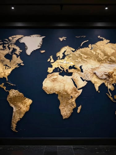 Sleek global graphic, interactive world map highlighting Turkey as a central hub, with strategic expansion markets including Iraq, Libya, Saudi Arabia, and the broader MENA region, under dramatic architectural lighting. Wide-angle lens.