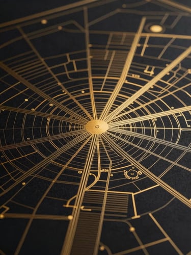 High-contrast architectural blueprint overlaying a clean minimalist map of Gurugram sectors, sharp focus on development corridors, subtle gold lines on deep charcoal paper.