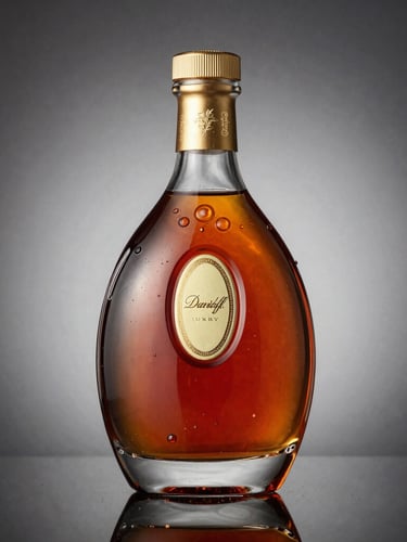 Sharp macro shot of a premium whisky bottle label, showing intricate details and a Singapore-registered seal, against a soft-focused background of luxury packaging materials, studio lighting, high-end editorial style, 50mm.