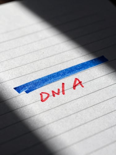 Extreme close-up of a marked-up copy sheet with red pen corrections, harsh direct sunlight, deep shadows, stark monochrome with electric blue ink accents
