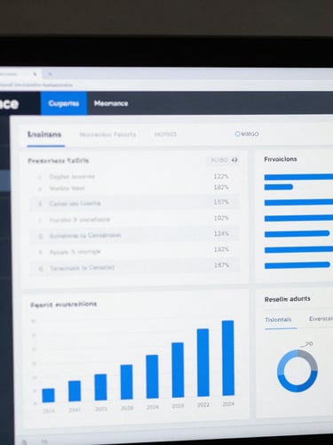 Macro shot of a high-fidelity dark-mode insurance dashboard interface, dense policy tables, clean glowing blue charts, straight-on view, sharp technical sans-serif typography, professional low-key lighting.