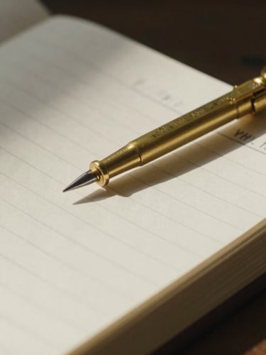 Extreme close-up of a heavy paper ledger with hand-inked numbers, a classic brass compass resting on the dark wooden table, dramatic side-lighting casting deep shadows, warm natural highlights.