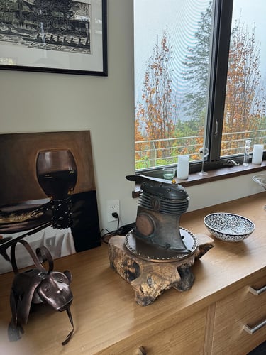 Talbotics sculpture in Napa home.
