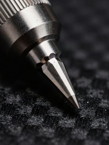 Extreme close-up of a high-precision jewelry mold under dramatic studio lighting, metallic details and crisp edges visible, deep carbon black background