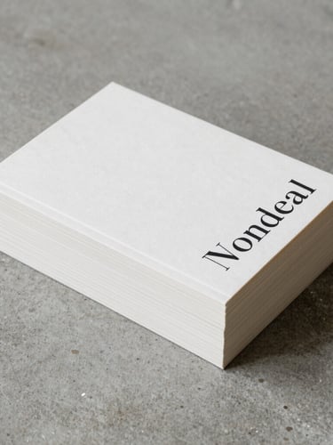 A stack of minimalist book spines on a raw concrete surface, elegant typography on the covers, warm side lighting, sharp focus