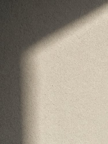 Extreme close-up of a textured plaster wall showing fine mineral grains under soft morning light, architectural shadow casting across the surface.