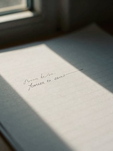 Macro photograph of physical research documents with handwritten margin notes on heavy paper stock, natural side window light casting deep shadows, desaturated warm tones, 35mm film grain.