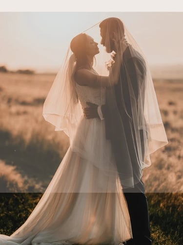 Photo de mariage au sunset