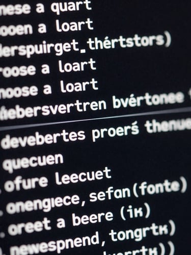 Macro close-up of a high-contrast terminal interface displaying clean system telemetry logs, sharp white monospace text on dark screen, direct cold lighting.