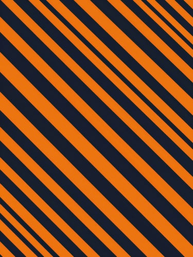 Abstract geometric vector art with interlocking orange and black diagonal lines, inspired by contemporary West African textile patterns, sharp contrast, clean digital rendering.