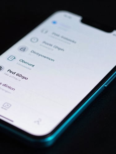 Extreme close-up of a premium Android phone screen displaying a complex, ultra-smooth 60fps user interface, dramatic low-key studio lighting, sharp electric-cyan rim-light on glass, dark background, 35mm