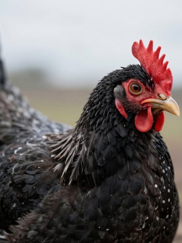 Macro close-up of clean, high-contrast Delaware breed poultry feathers, overcast natural daylight, sharp details of plumage texture.