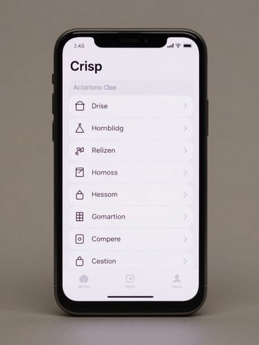 Crisp front-facing orthographic render of a modern Android phone displaying a clean, block-based automation rule interface, flat neutral studio lighting, no shadows