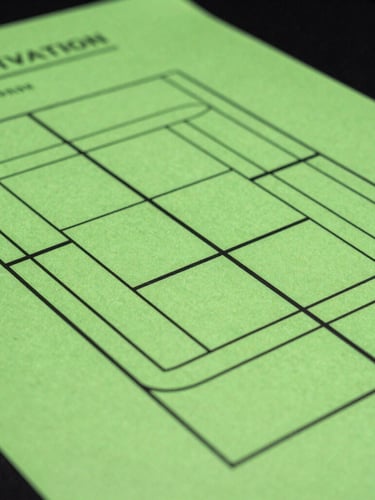 Stark orthographic schematic of a cryptographic verification game, high-contrast black vector lines on phosphor green canvas, terminal interface style