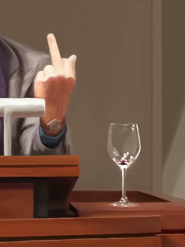 Jerry Saltz painting (an American art critic) - digital art