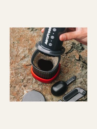 AeroPress Go, Extra Small Portable Coffee Maker Kit, Travel, Hiking & Camping, All-in-1 French Press