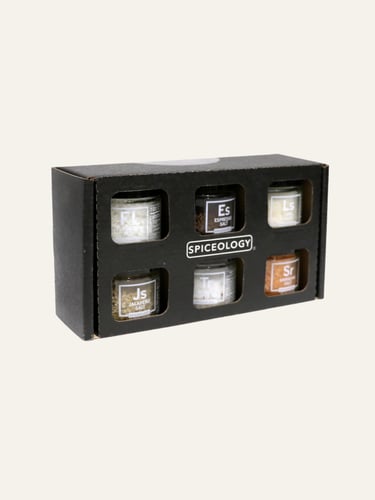 Spiceology - Gourmet Luxe Infused Salt Sampler Gift Set of six flavors