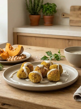 Polpette Mediterranee di zucca e ceci