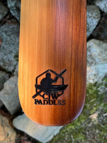 Close-up of Greenland paddle blade