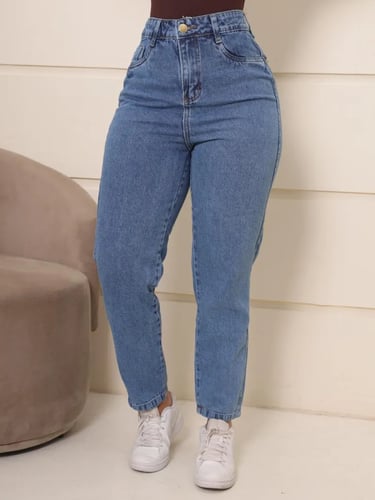 Calça Jeans Mom Feminina Cintura Alta Conforto e Estilo