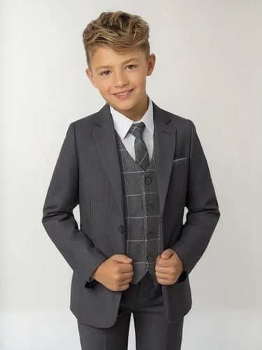 Terno Infantil Masculino Slim Italiano Pespontado + 4 Cores