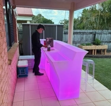 Glow Bar nightclub feels at a 18th Party in Cleveland, Redlands - party hire by SweetAz Co.