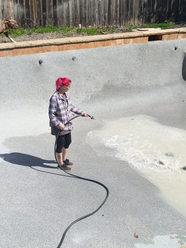 Removing the last debris