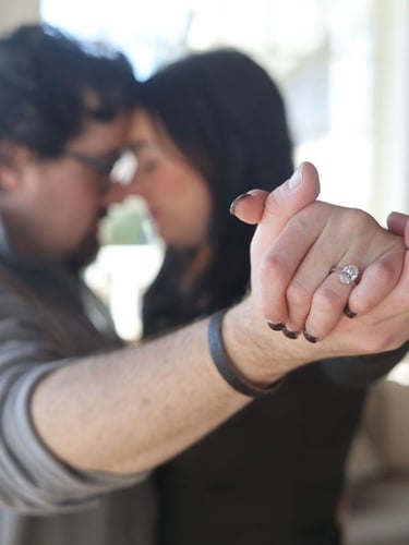 engagement photoshoot, couple, engagement ring