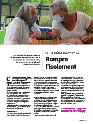 Article sur l'association Petits frères des pauvres