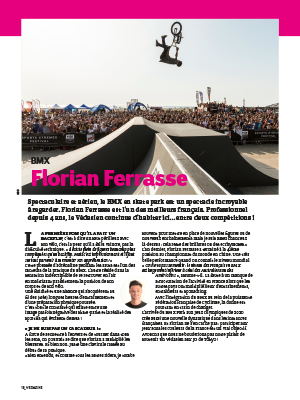 Article sur Florian Ferrasse, professionnel du BMX