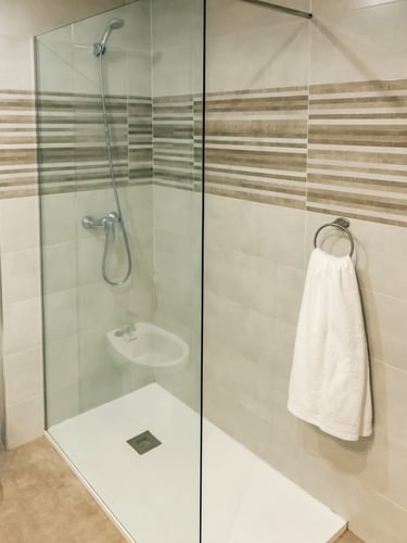 Moderno y funcional plato de ducha